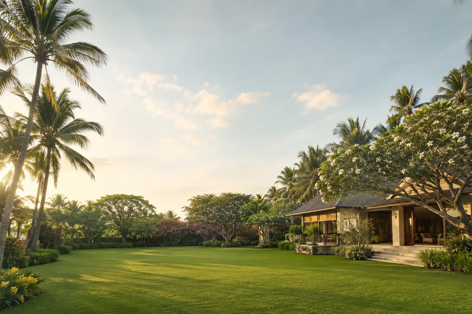The garden and grounds at Villa Crystals, Malabe