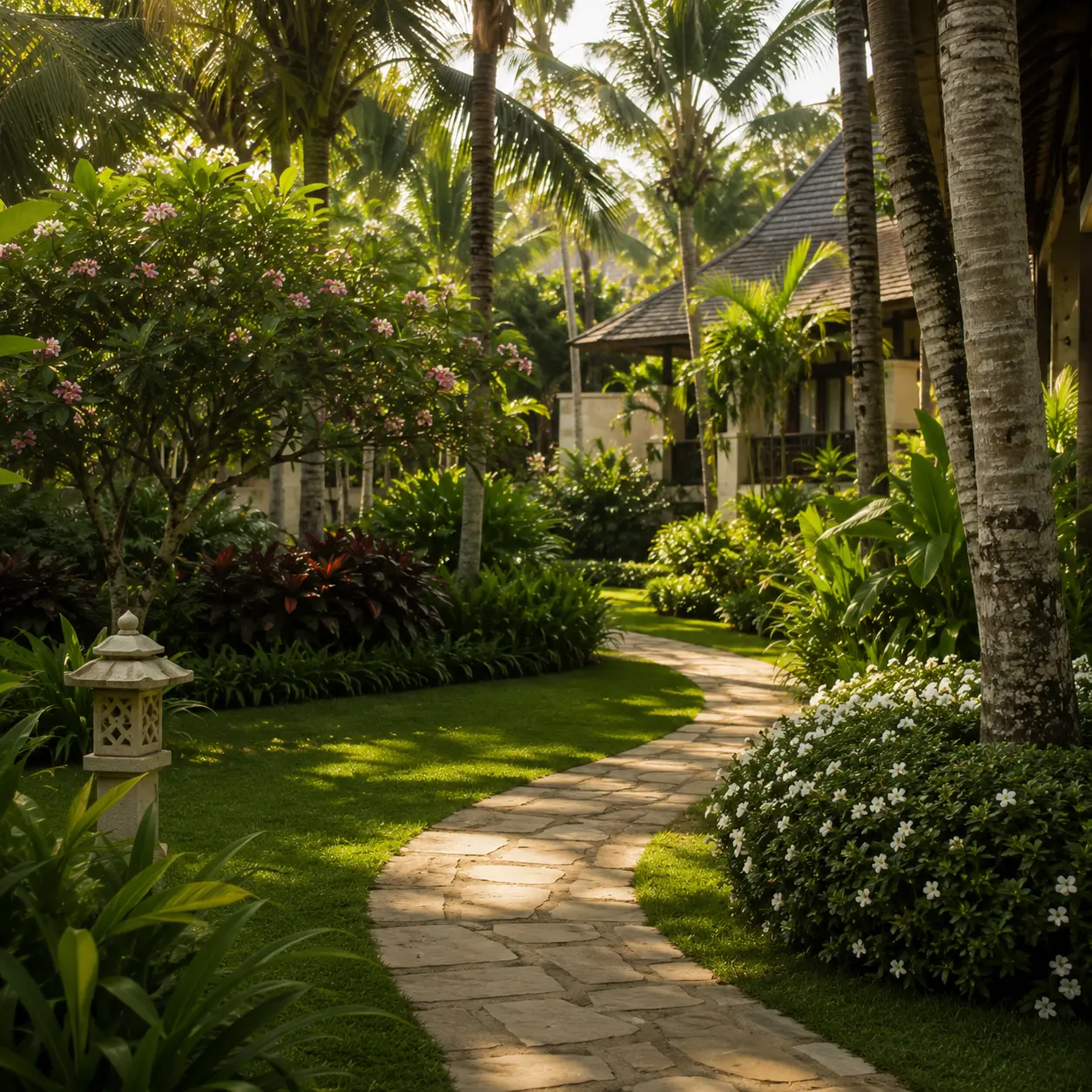 The garden at Villa Crystals